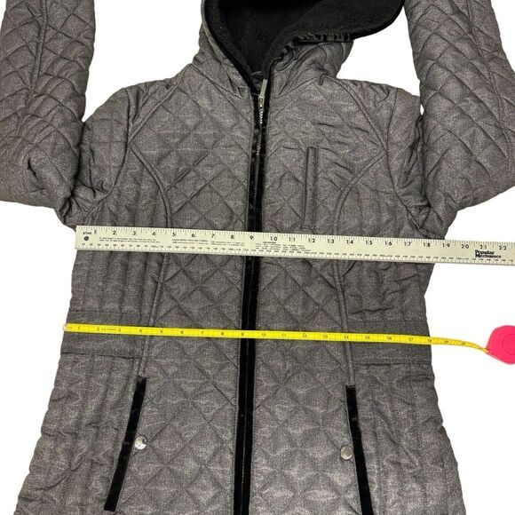 Quilted Jacket With Hood Faux Sherpa Lined Coat - Picture 7 of 12